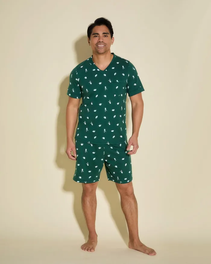 Pj Sets Women Cosabella Road Trip T Shirt and Short Set Mountain