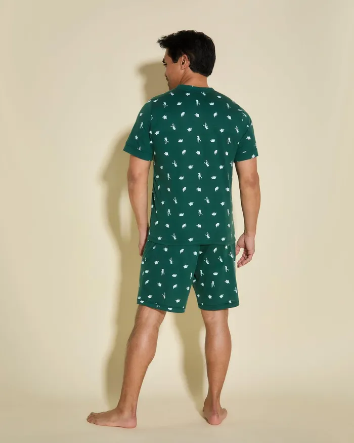 Pj Sets Women Cosabella Road Trip T Shirt and Short Set Mountain