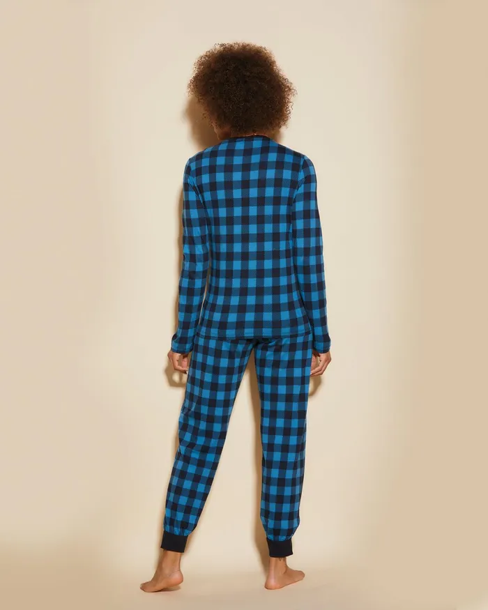 Pj Sets Women Cosabella Ski Trip Long Sleeve Top And Jogger Set Malawi Plaid