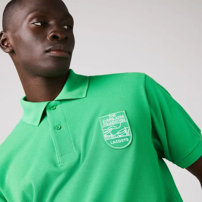 Polos Lacoste Mens and The Everglades Foundation CoBranded Polo Green Outlet