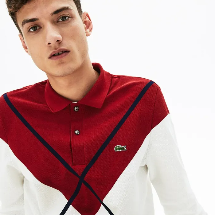Polos Lacoste Mens Made In France Regular Fit Polo WhiteBordeauxNavy Blue Outlet Polos Lacoste Mens Made In France Regular Fit Polo WhiteBordeauxNavy Blue Outlet
