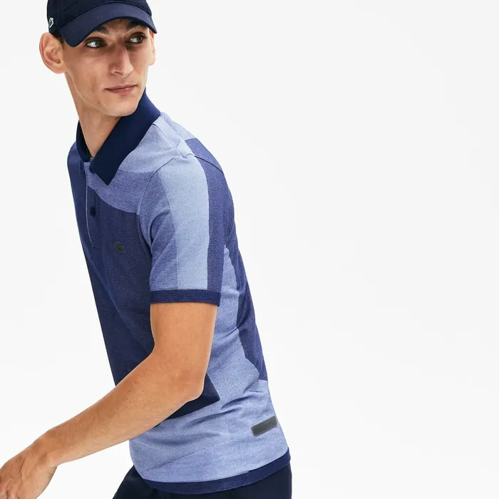Polos Lacoste Mens Motion Ergonomic Polo Shirt Navy BluePurple Gift Ideas