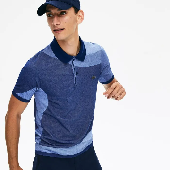 Polos Lacoste Mens Motion Ergonomic Polo Shirt Navy BluePurple Gift Ideas