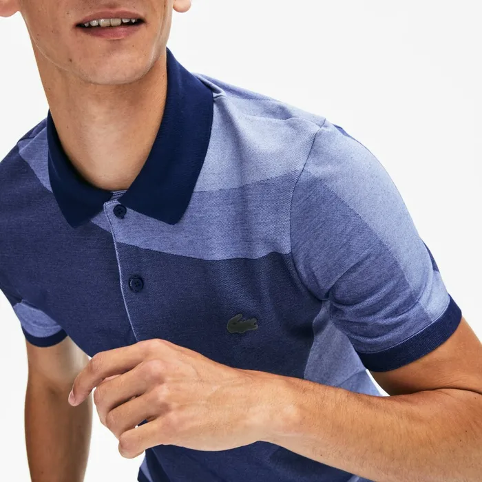 Polos Lacoste Mens Motion Ergonomic Polo Shirt Navy BluePurple Gift Ideas