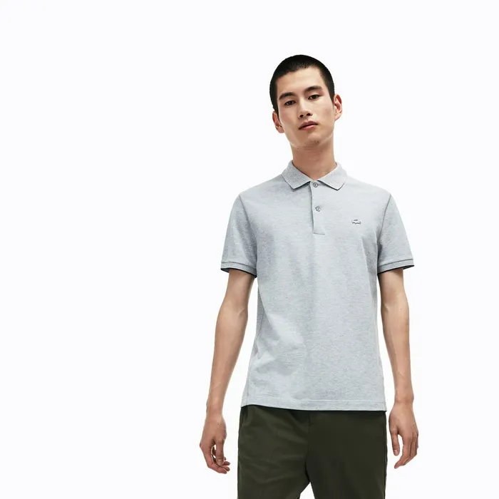 Polos Lacoste Mens Motion Regular Fit Technical Petit Piqu Polo GreyNavy BlueRed USA Polos Lacoste Mens Motion Regular Fit Technical Petit Piqu Polo GreyNavy BlueRed USA