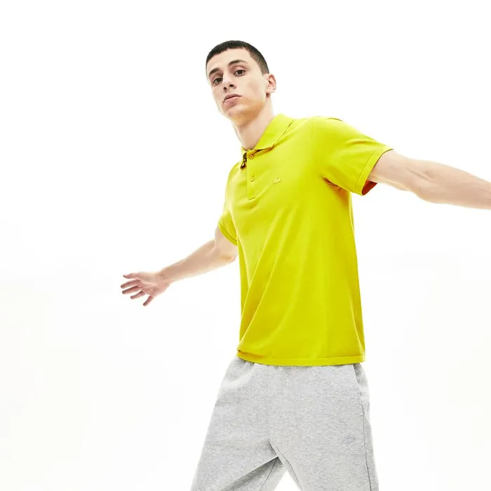 Polos Lacoste Mens Motion Slim Fit Breathable Seamless Polo Yellow Online Store Polos Lacoste Mens Motion Slim Fit Breathable Seamless Polo Yellow Online Store