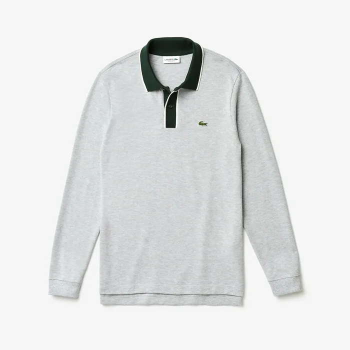 Polos Lacoste Mens Regular Fit Cotton Piqu Polo Shirt Grey ChineWhiteGreen For Sale Polos Lacoste Mens Regular Fit Cotton Piqu Polo Shirt Grey ChineWhiteGreen For Sale