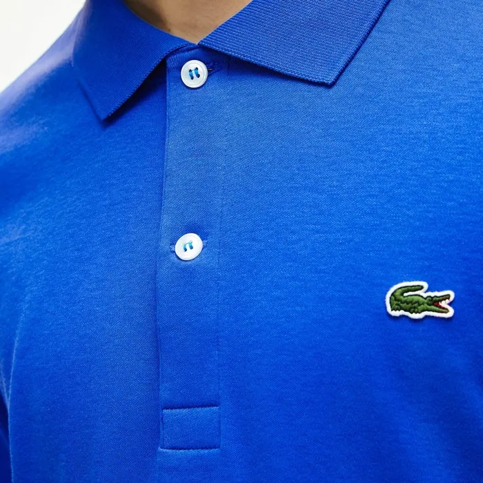 Polos Lacoste Mens Regular Fit Lightweight Cotton Polo Blue Store