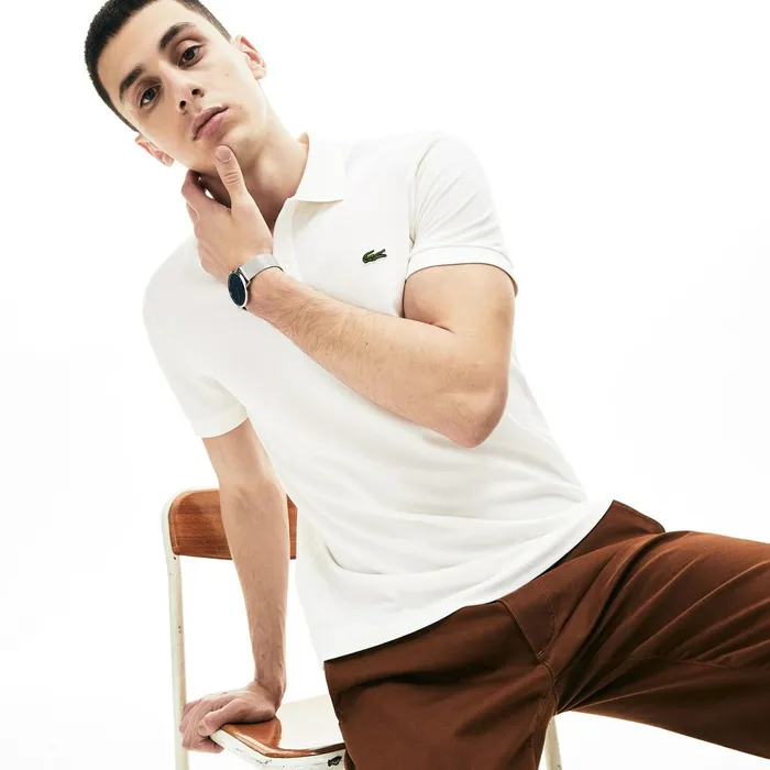Polos Lacoste Mens Regular Fit Thermoregulating Piqu Polo Shirt White Shop Online Polos Lacoste Mens Regular Fit Thermoregulating Piqu Polo Shirt White Shop Online