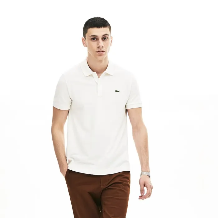 Polos Lacoste Mens Regular Fit Thermoregulating Piqu Polo Shirt White Shop Online