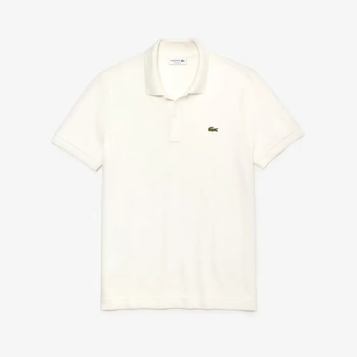 Polos Lacoste Mens Regular Fit Thermoregulating Piqu Polo Shirt White Shop Online