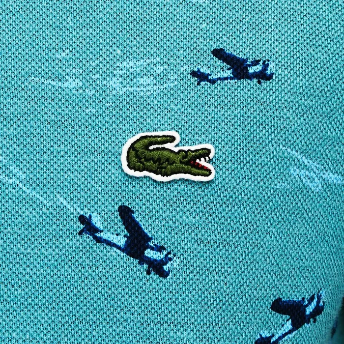 Polos Lacoste Mens Slim Fit Cotton And Linen Piqu Polo BlueWhite Online