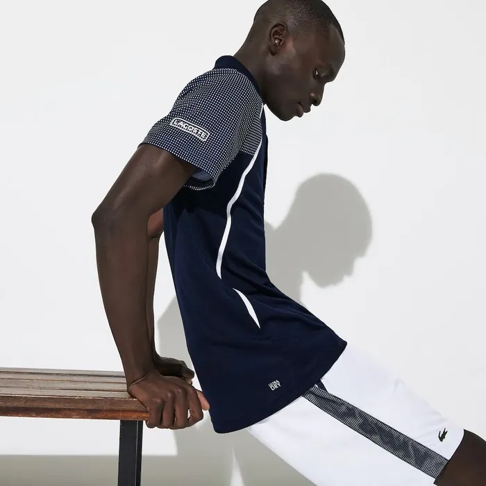 Polos Lacoste Mens SPORT Mesh Sleeved Breathable Tennis Polo Shirt Navy BlueWhite Online Outlet Store Polos Lacoste Mens SPORT Mesh Sleeved Breathable Tennis Polo Shirt Navy BlueWhite Online Outlet Store