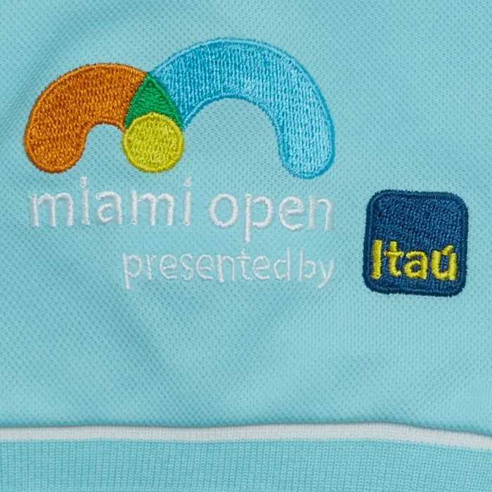 Polos Lacoste Mens SPORT Miami Open Edition Technical Piqu Polo TurquoiseWhite Gift Ideas
