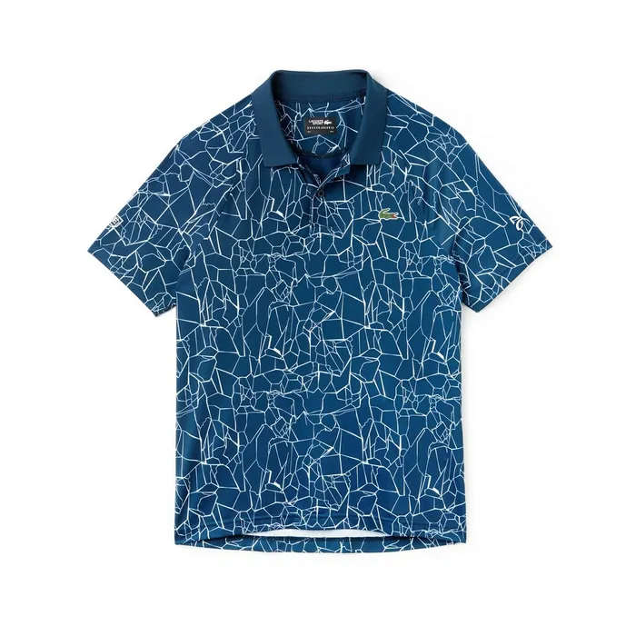 Polos Lacoste Mens SPORT Novak Djokovic Print Technical Jersey Polo BlueWhite Online