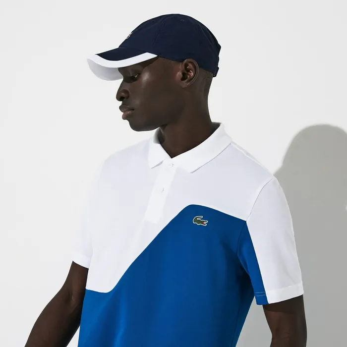 Polos Lacoste Mens SPORT TwoTone Breathable Piqu Golf Polo Shirt BlueWhite Outlet Factory Polos Lacoste Mens SPORT TwoTone Breathable Piqu Golf Polo Shirt BlueWhite Outlet Factory