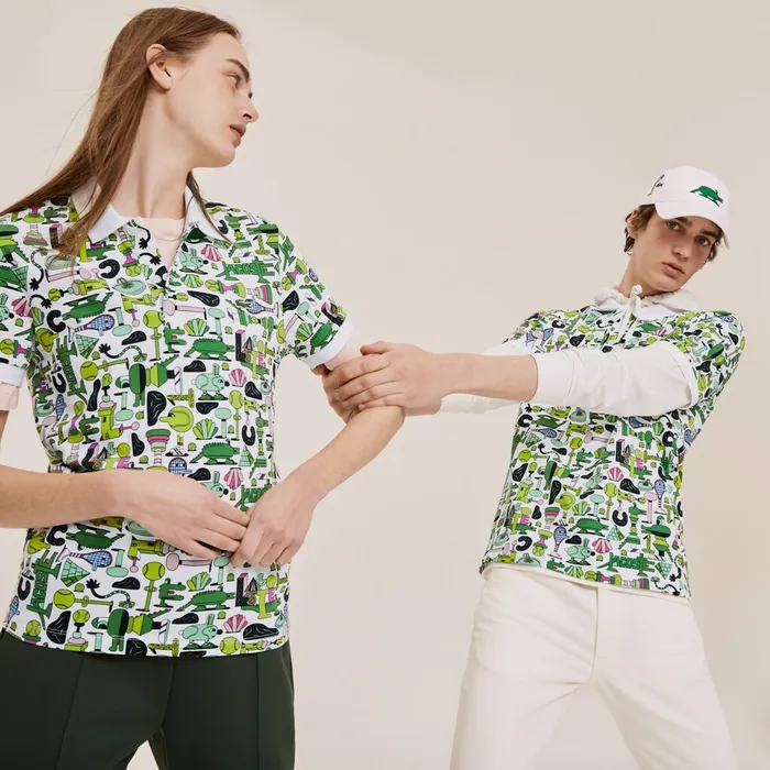 Polos Lacoste Mens Unisex x Jeremyville Print Regular Fit Piqu Polo Shirt White For Sale Online Polos Lacoste Mens Unisex x Jeremyville Print Regular Fit Piqu Polo Shirt White For Sale Online