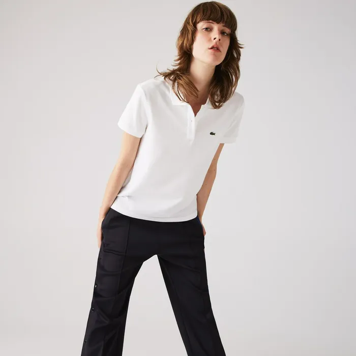 Polos Lacoste Womens Classic Fit Soft Cotton Petit Piqu Polo Shirt White Gift Ideas