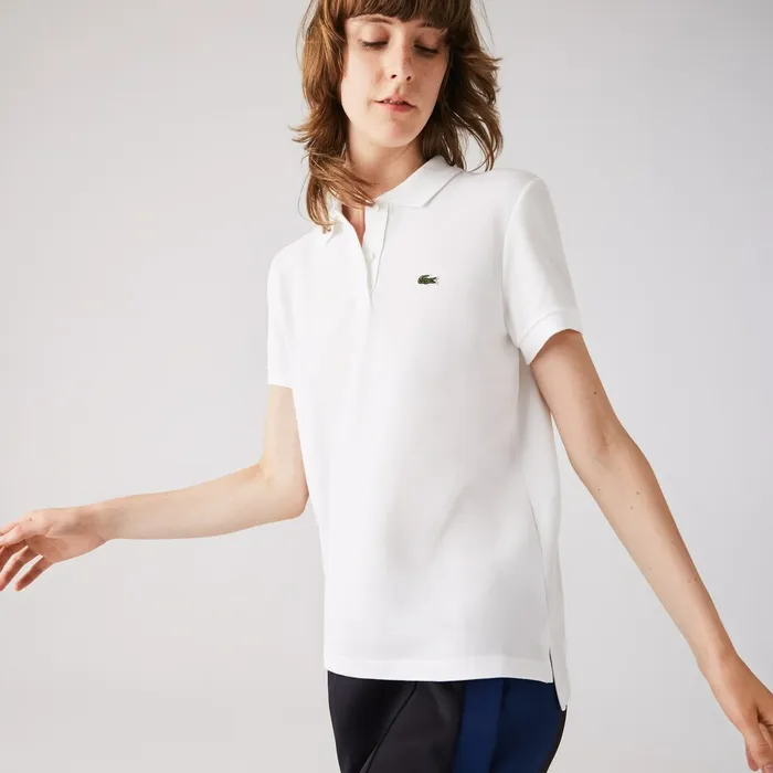 Polos Lacoste Womens Classic Fit Soft Cotton Petit Piqu Polo Shirt White Gift Ideas