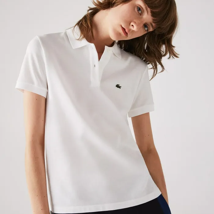 Polos Lacoste Womens Classic Fit Soft Cotton Petit Piqu Polo Shirt White Gift Ideas