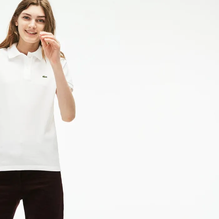 Polos Lacoste Womens Classic Fit Soft Cotton Petit Piqu Polo Shirt White Gift Ideas