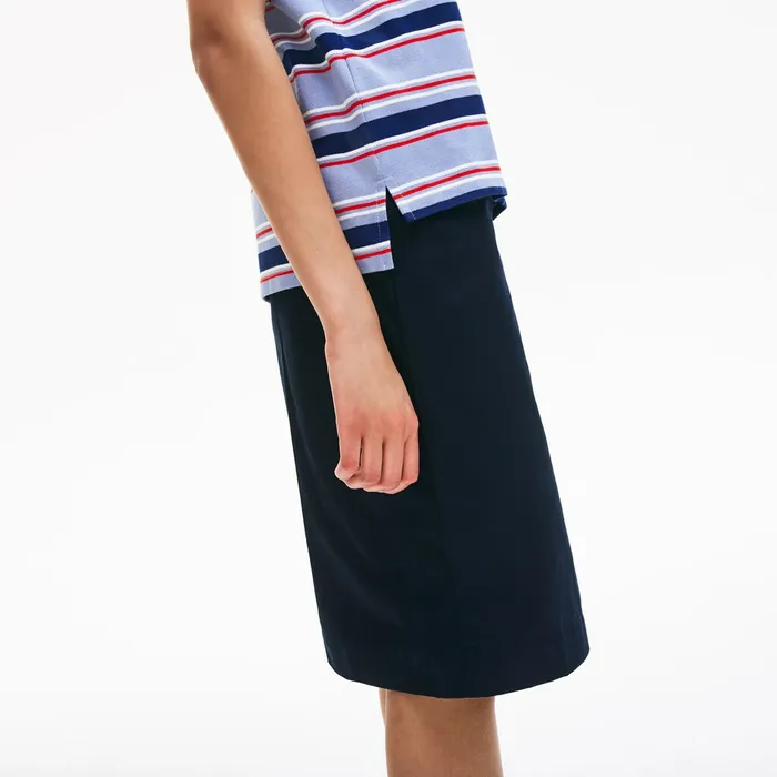 Polos Lacoste Womens Classic Fit Striped Cotton Polo Shirt PurpleNavy BlueWhiteRedLight Pink Popular