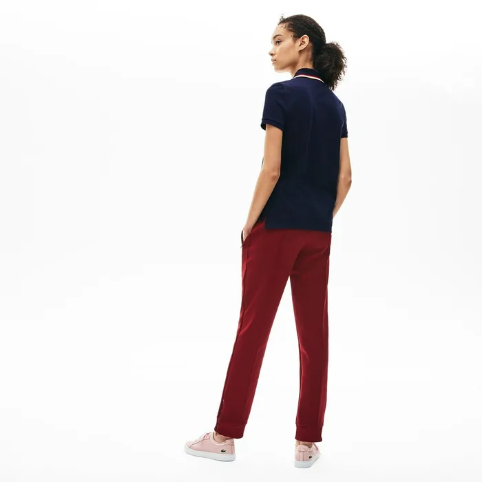 Polos Lacoste Womens Slim Fit Cotton Petit Piqu Polo Navy Blue Cheap On Sale