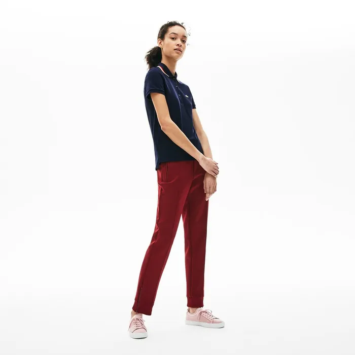 Polos Lacoste Womens Slim Fit Cotton Petit Piqu Polo Navy Blue Cheap On Sale
