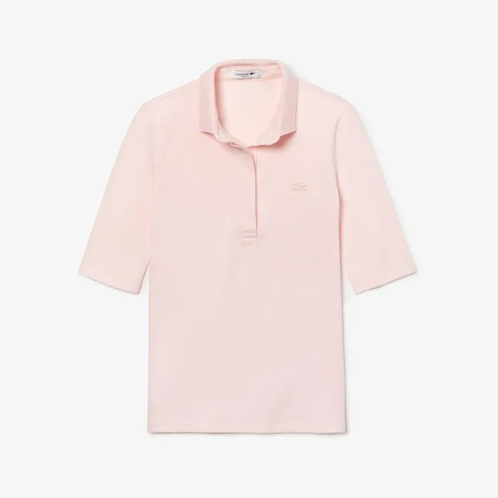Polos Lacoste Womens Slim Fit Stretch Mini Piqu Polo Shirt Light Pink Gift 4 You