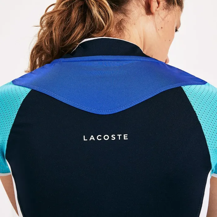 Polos Lacoste Womens SPORT Breathable Stretch Tennis Polo Navy BlueBlueTurquoiseWhiteYellow Online Store
