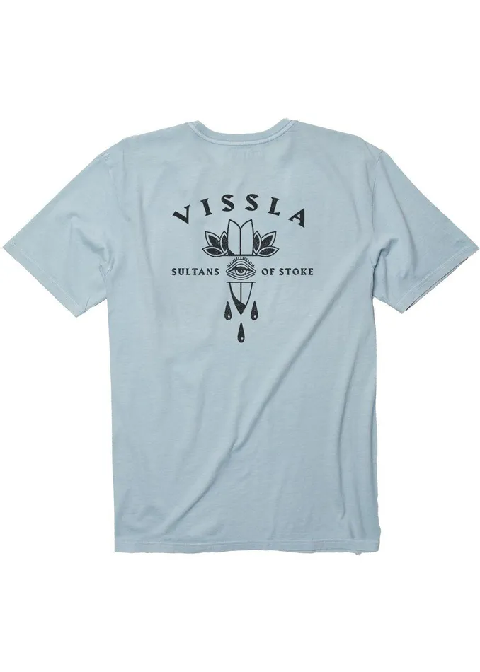 Premium Tees Men Vissla Dagger Ss Pkt Tee Ice Blue