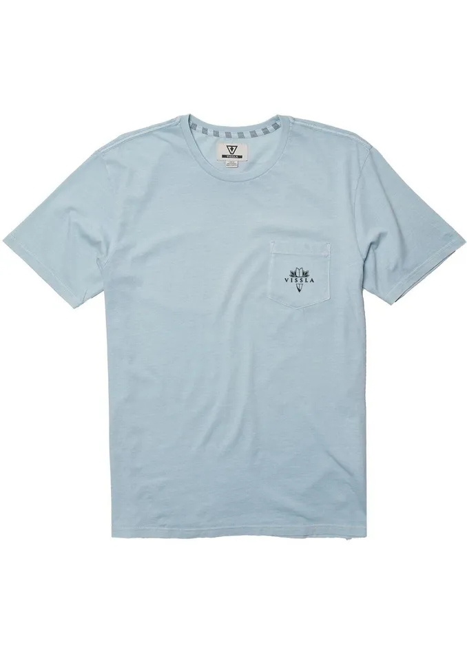 Premium Tees Men Vissla Dagger Ss Pkt Tee Ice Blue Premium Tees Men Vissla Dagger Ss Pkt Tee Ice Blue