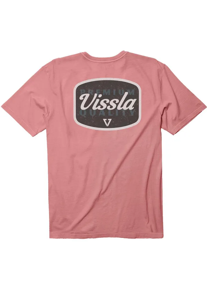 Premium Tees Men Vissla Dynasty Ss Pkt Tee Dusty Rose