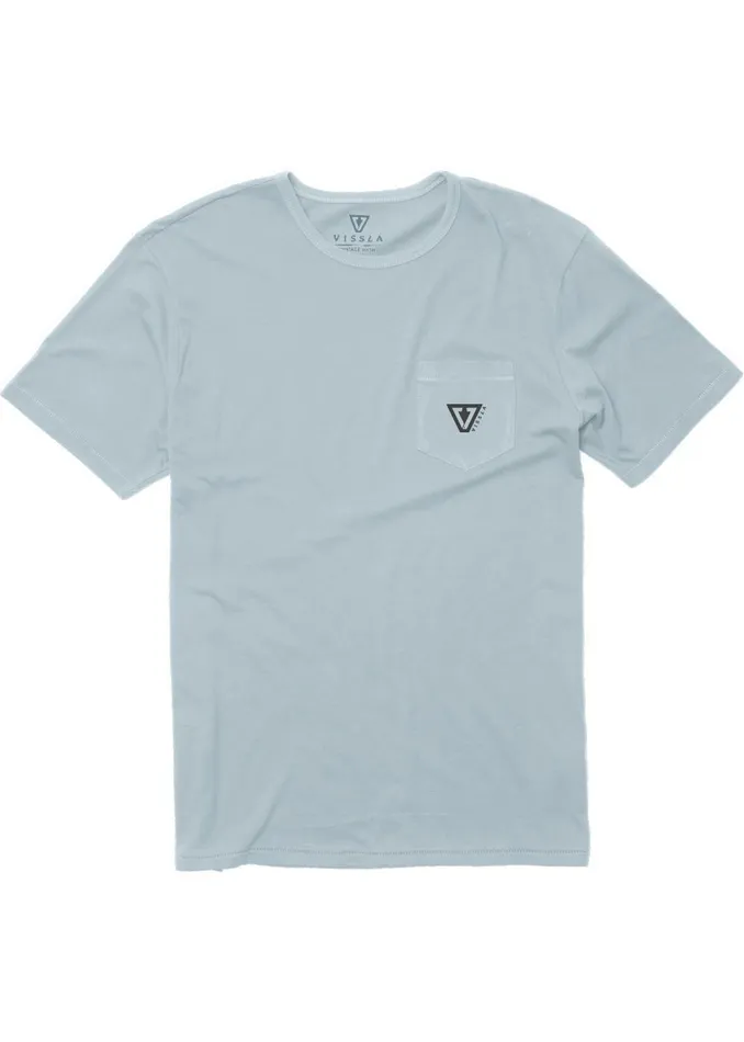 Premium Tees Men Vissla Established Premium Pkt Tee Chambray