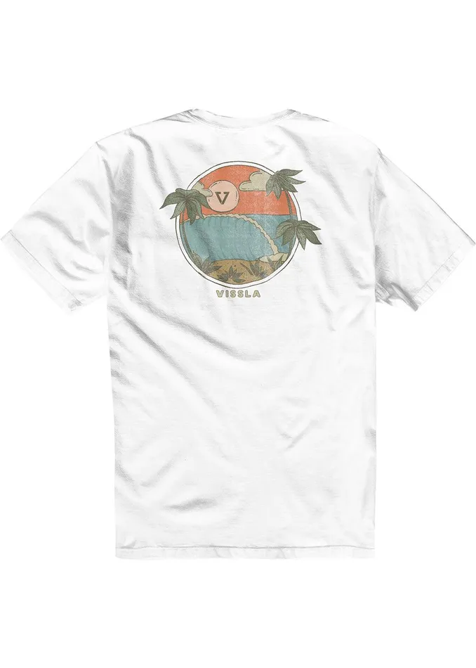 Premium Tees Men Vissla Hideaway Premium Pkt Tee White