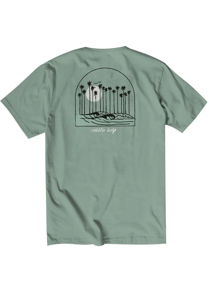 Premium Tees Men Vissla Out Front Organic Pkt Tee Jade