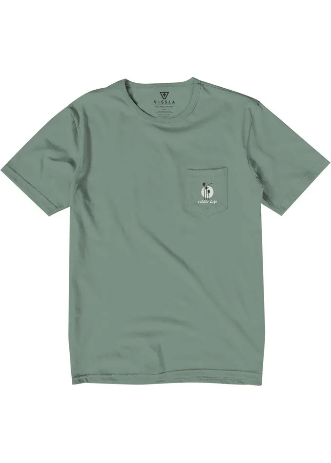 Premium Tees Men Vissla Out Front Organic Pkt Tee Jade Premium Tees Men Vissla Out Front Organic Pkt Tee Jade