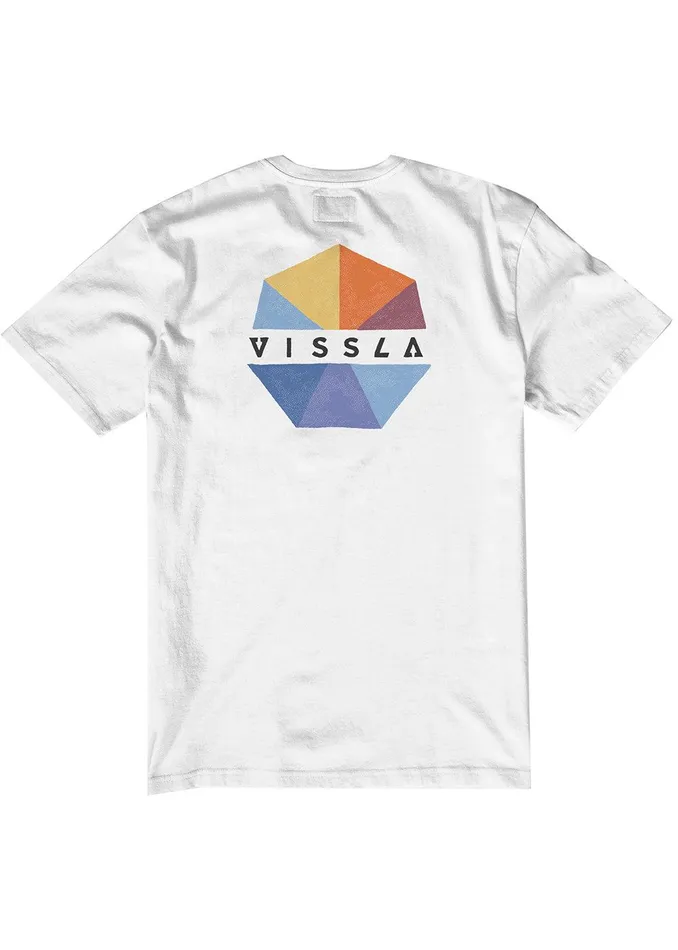 Premium Tees Men Vissla Spectrum Ii Ss Pkt Tee White