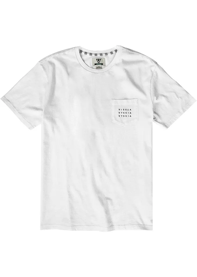 Premium Tees Men Vissla Spectrum Ii Ss Pkt Tee White Premium Tees Men Vissla Spectrum Ii Ss Pkt Tee White