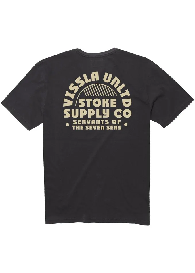 Premium Tees Men Vissla Stoked Supply Pkt Tee Phantom