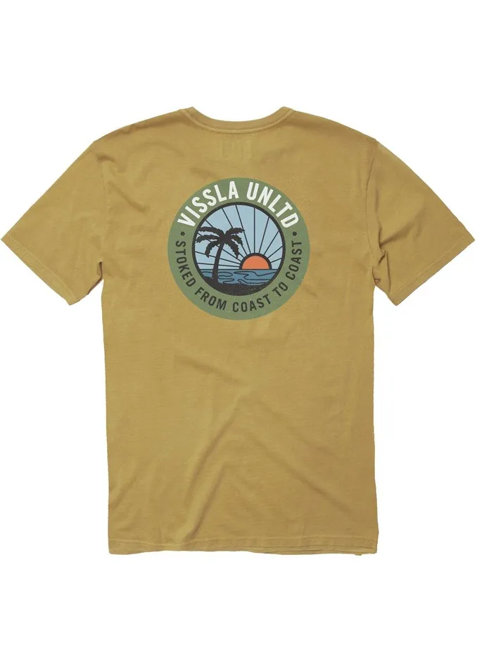 Premium Tees Men Vissla Sun Down Ss Pkt Tee OCHRE