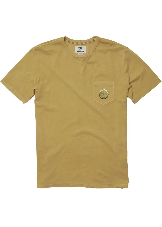 Premium Tees Men Vissla Sun Down Ss Pkt Tee OCHRE Premium Tees Men Vissla Sun Down Ss Pkt Tee OCHRE
