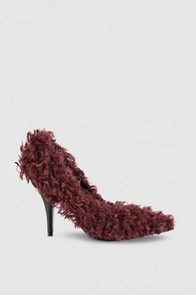 Pumps Women Patrizia Pepe FluffyEffect Pumps Organic Purple