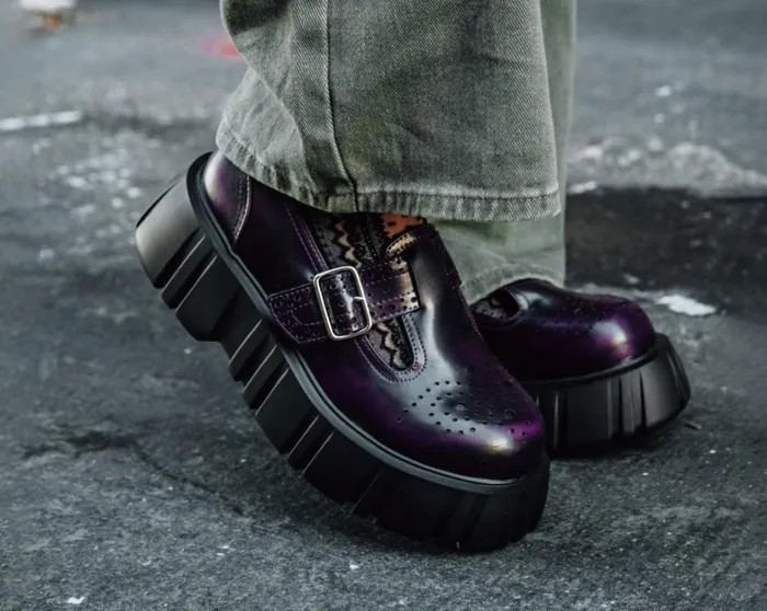 Purple RubOff TBar Anarchic Airship Brogue Women TUK Shoes Mary Janes Purple RubOff TBar Anarchic Airship Brogue Women TUK Shoes Mary Janes