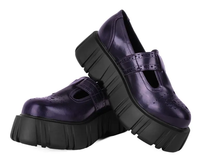 Purple RubOff TBar Anarchic Airship Brogue Women TUK Shoes Mary Janes Purple RubOff TBar Anarchic Airship Brogue Women TUK Shoes Mary Janes
