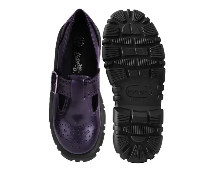 Purple RubOff TBar Anarchic Airship Brogue Women TUK Shoes Mary Janes Purple RubOff TBar Anarchic Airship Brogue Women TUK Shoes Mary Janes