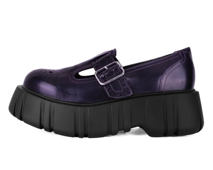 Purple RubOff TBar Anarchic Airship Brogue Women TUK Shoes Mary Janes Purple RubOff TBar Anarchic Airship Brogue Women TUK Shoes Mary Janes
