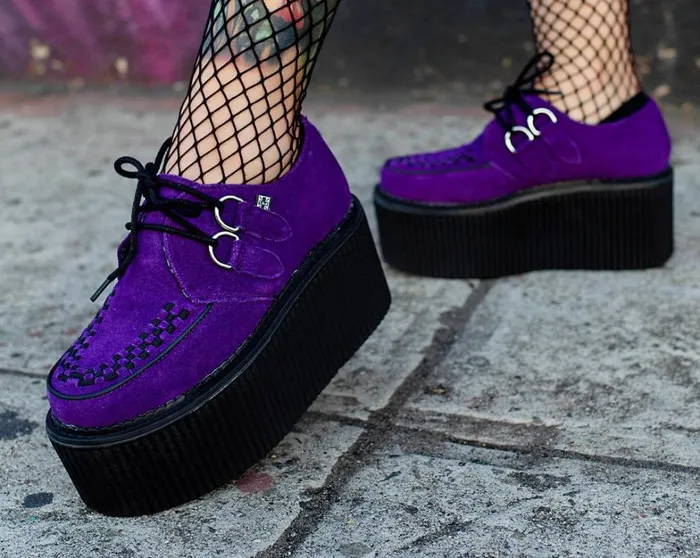 Purple Suede Classic Stratocreeper Women TUK Shoes Platforms Purple Suede Classic Stratocreeper Women TUK Shoes Platforms