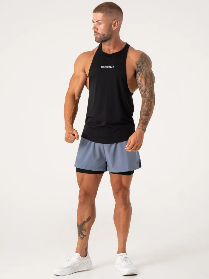 Pursuit 2 In 1 Training Shorts 8211 Denim Blue Men Ryderwear Gym Shorts