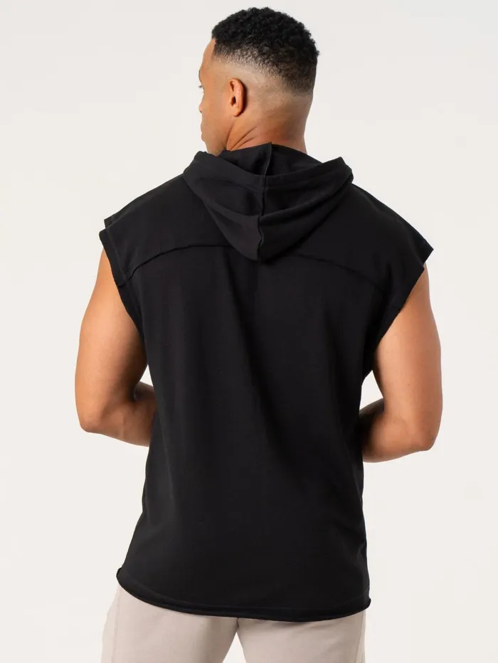 Pursuit Fleece Sleeveless Hoodie 8211 Black Men Ryderwear Tanks